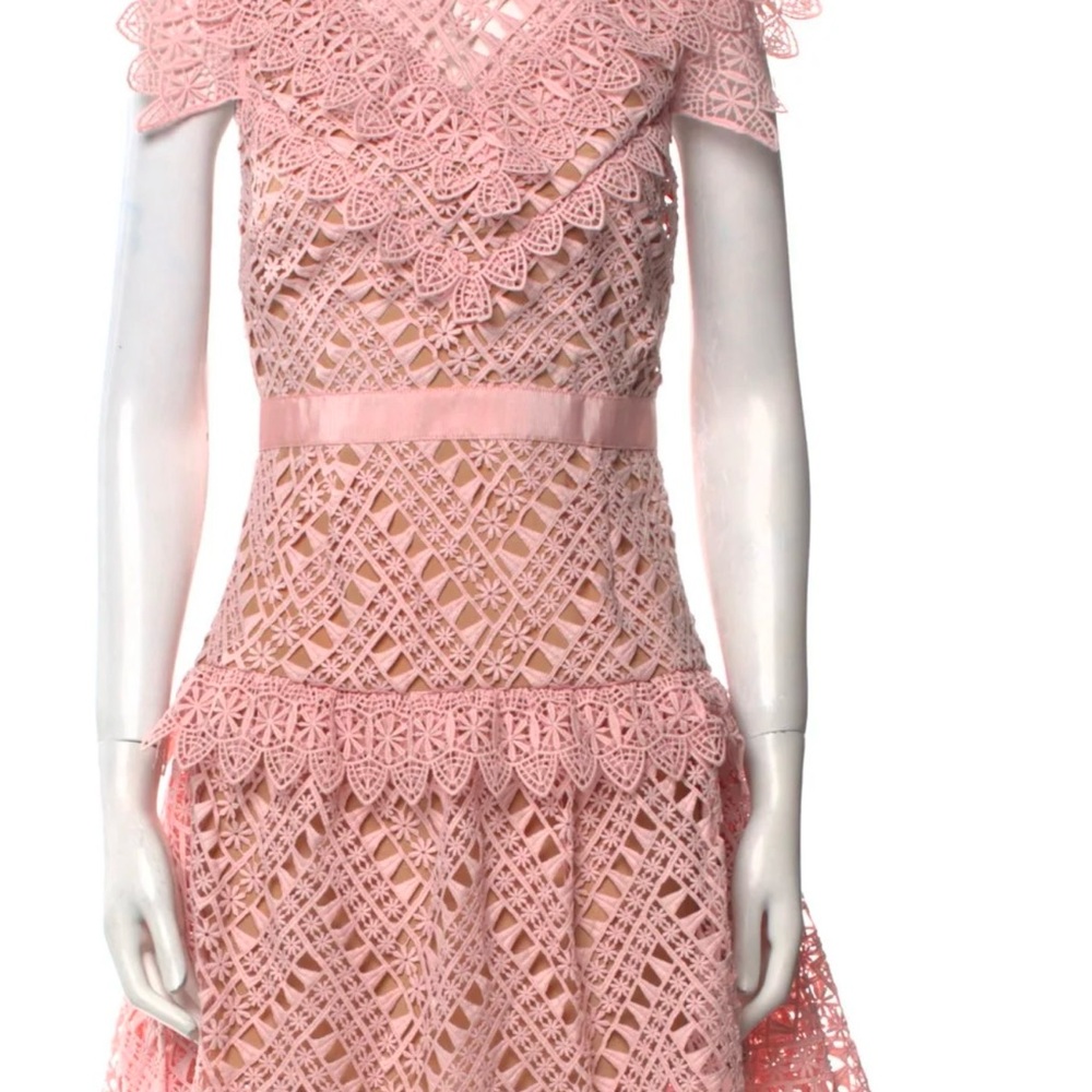 Pink Embellished Knee-Length Sundress